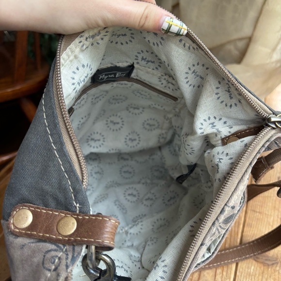 Myra Upcycled Canvas Floral Crossbody Bag - Picture 5 of 8